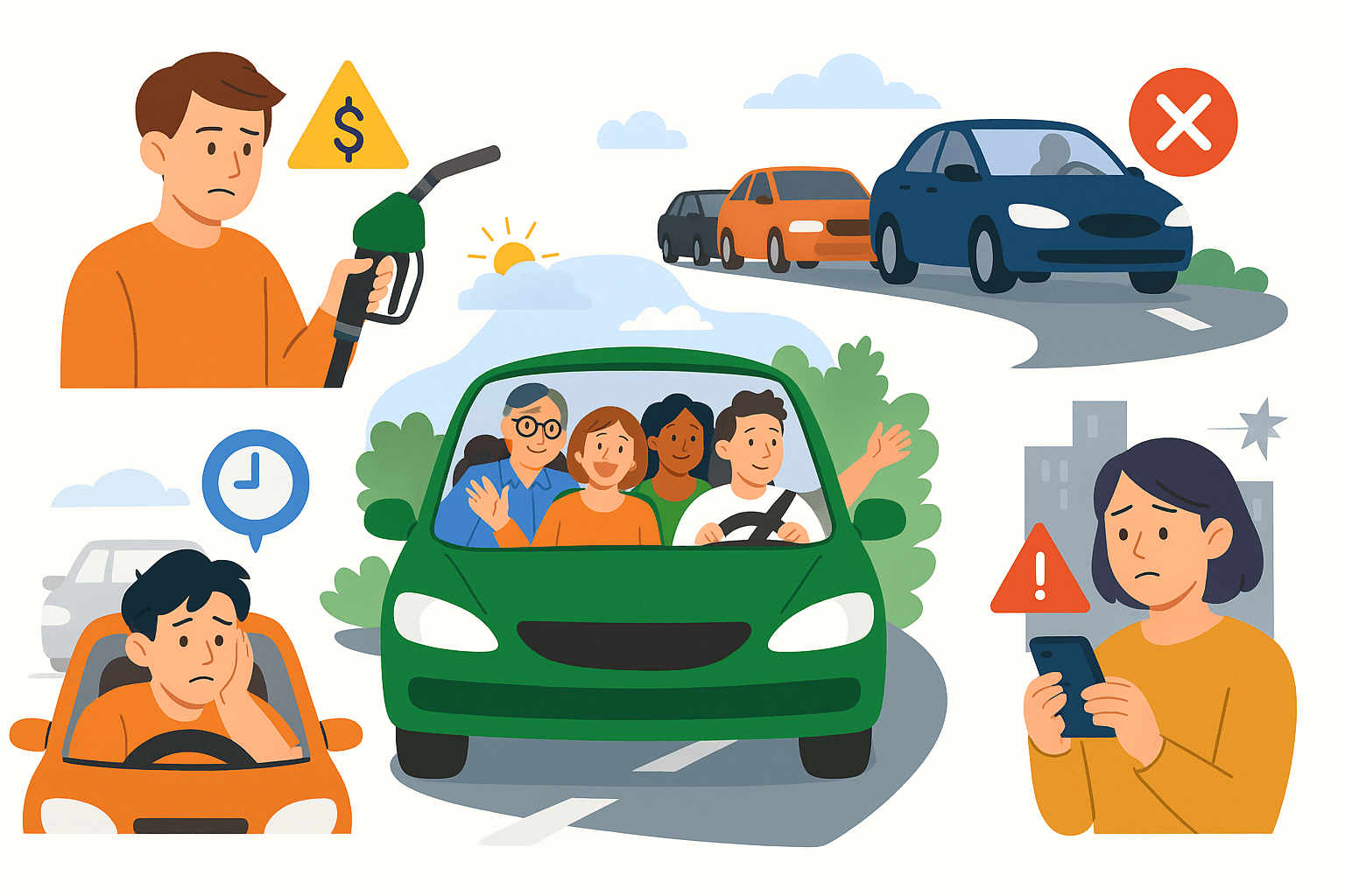 5 Everyday Problems Solved by Carpooling — And How Fella Ride Makes It Easy.